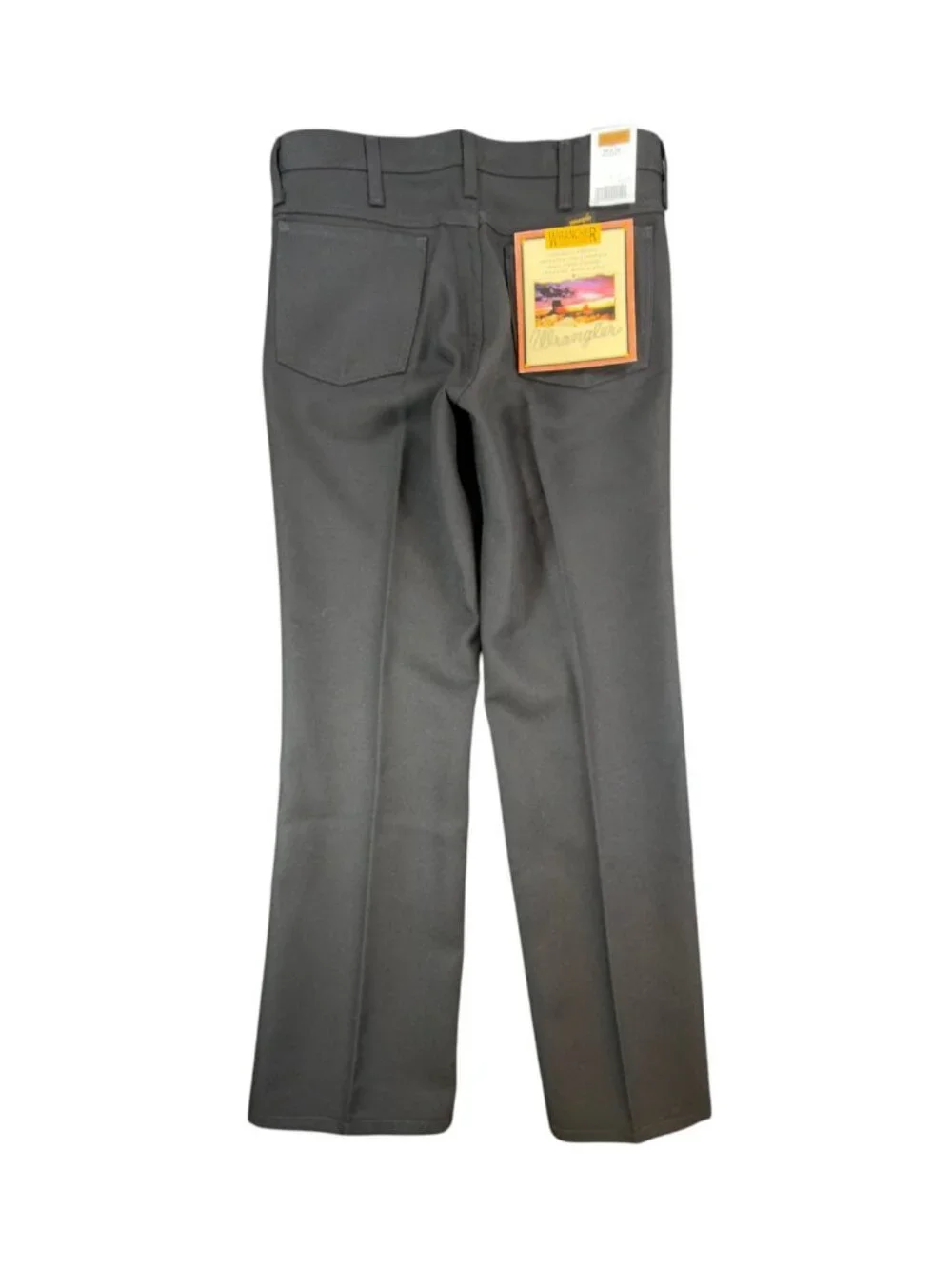 Wrangler Mens Y2K Wrancher Bootcut Dress Pants 33x30 Black Polyester NWT 82BK